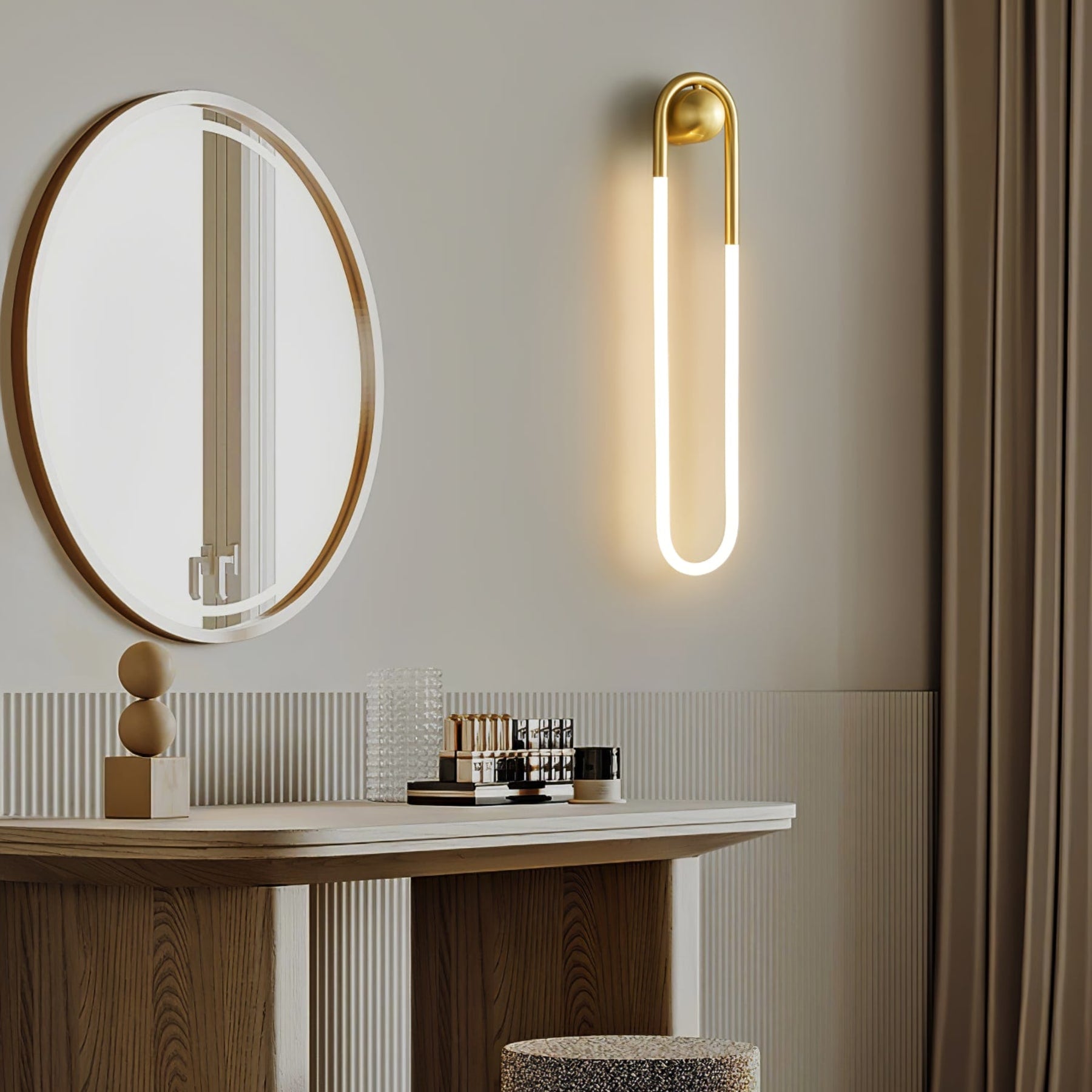 Modern Brass Wall Light for Living Room and Bedroom — Harbor Light Co.