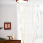 Modern Wood Flush Mount Ceiling Light With Tri-Color Glow — Harbor Light Co.