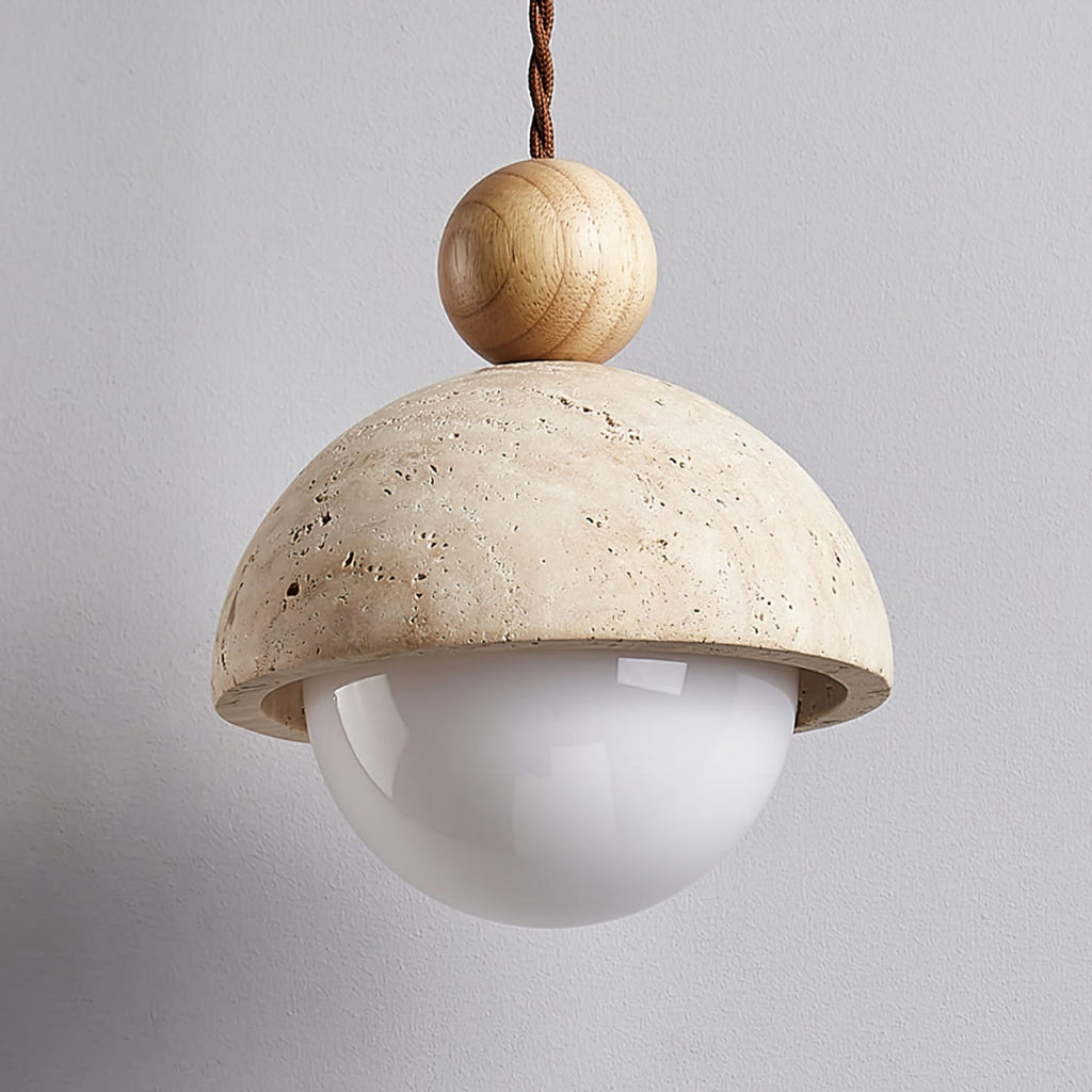 Modern Travertine Stone Pendant Light for Dining Room — Harbor Light Co.