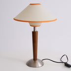 Retro Wood Table Lamp With Fabric Shade for Living Room — Harbor Light Co.