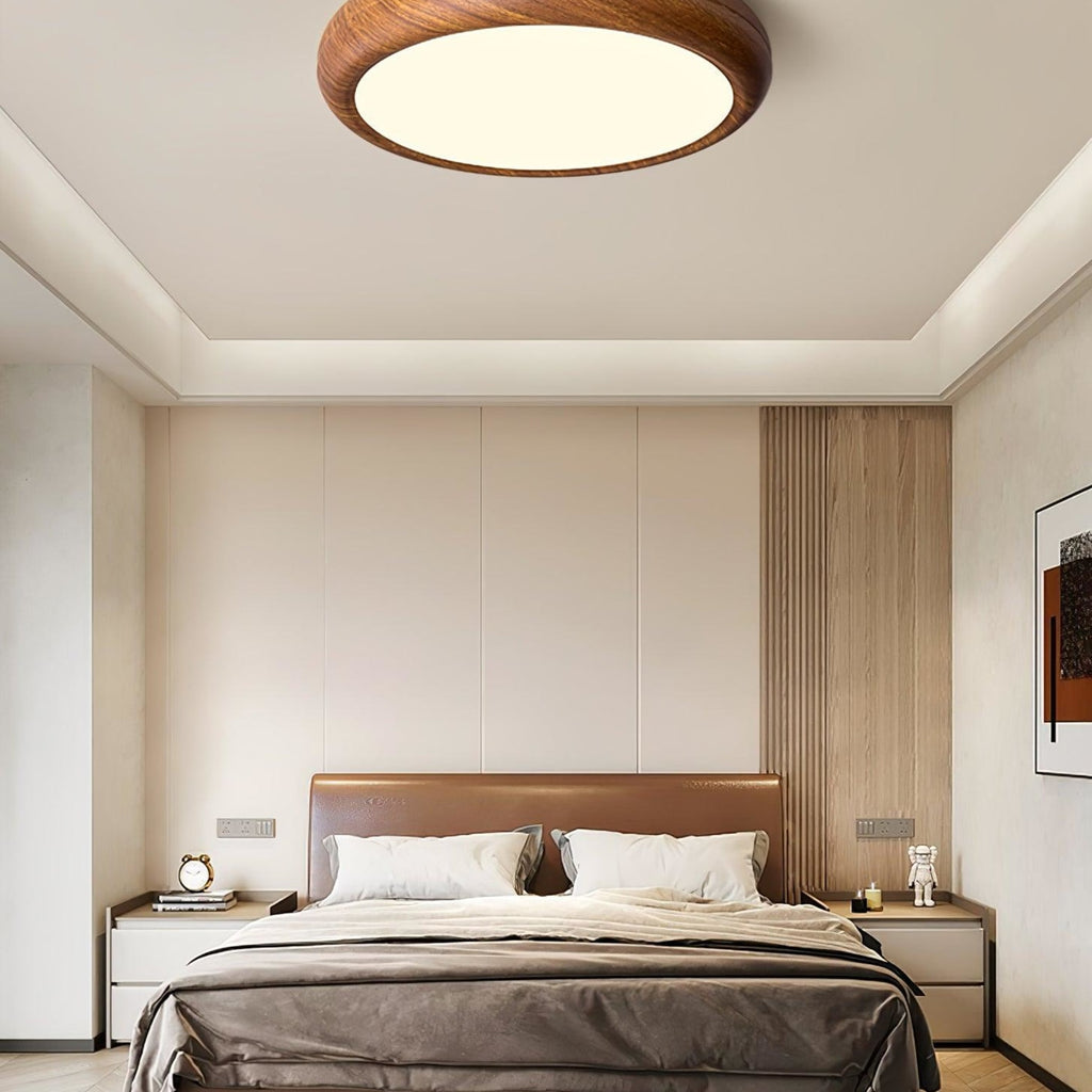Modern Wood Flush Mount Ceiling Light for Living Room — Harbor Light Co.