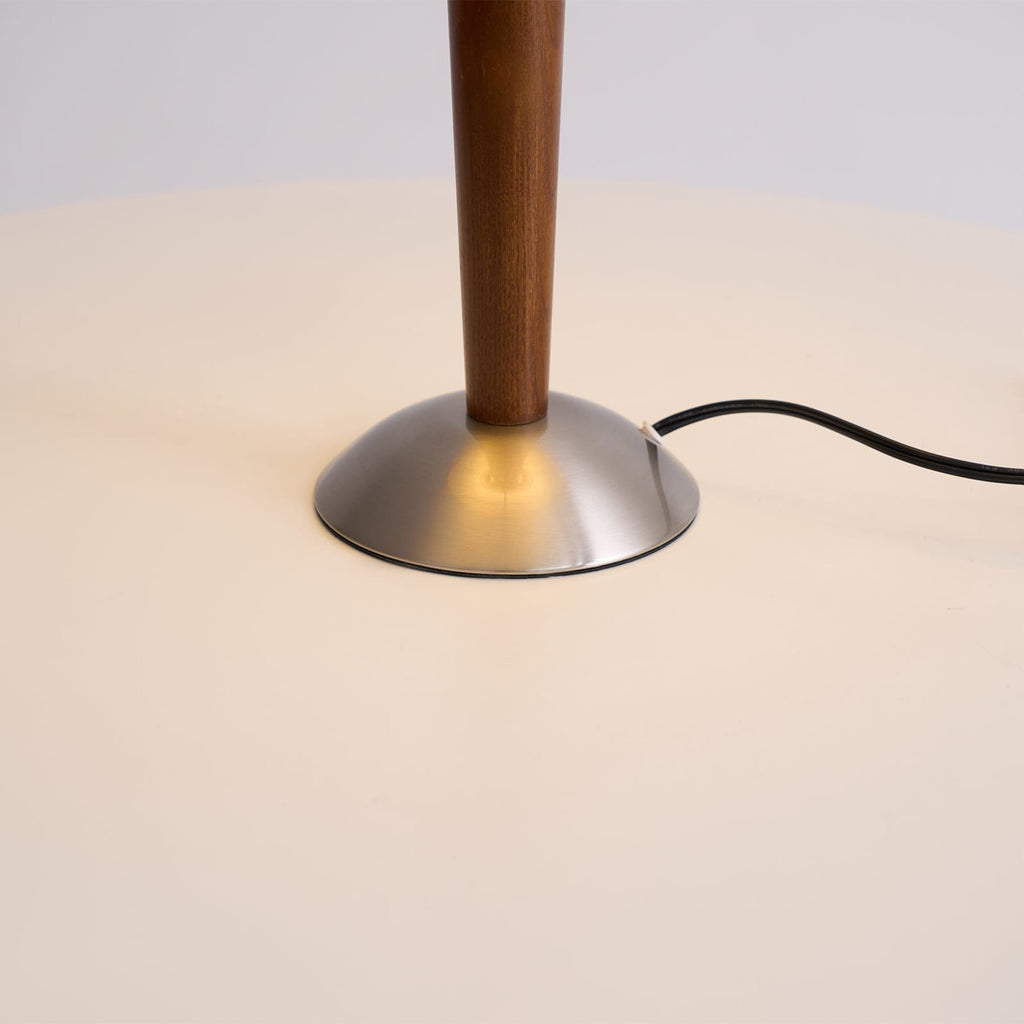 Retro Wood Table Lamp With Fabric Shade for Living Room — Harbor Light Co.