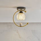 Modern Brass Semi-Flush Ceiling Light for Living Room — Harbor Light Co.
