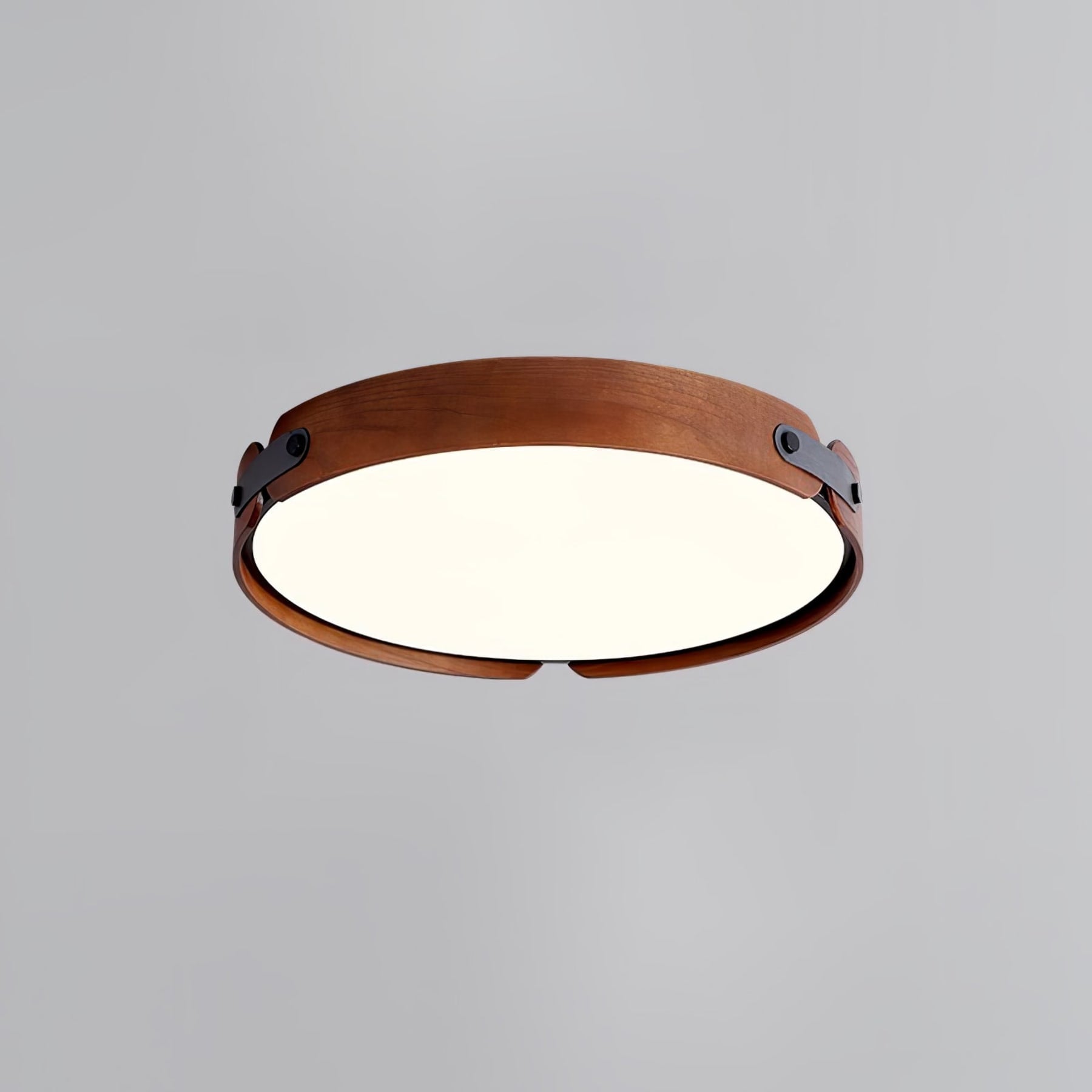 Scandinavian Wood Flush Mount Ceiling Light for Living Room — Harbor Light Co.