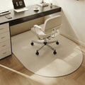 Office Chair Mat for Hardwood Floors Non-Slip Semi Round Desk Chair Rug Polyester Floor Protector for Home Office and Gaming