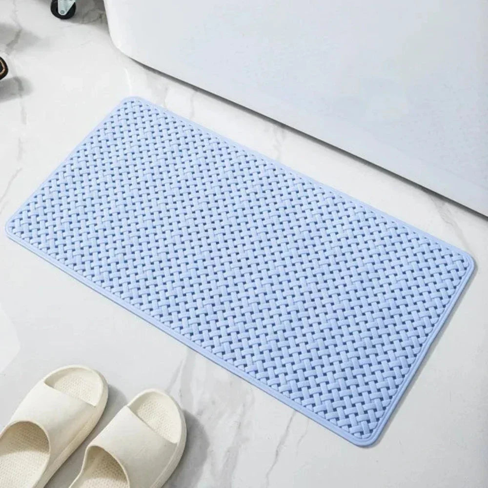 Non-Slip Bathtub Mat with Suction Cups Quick Drying Rubber Bath Mat with Drainage Holes for Tub and Shower