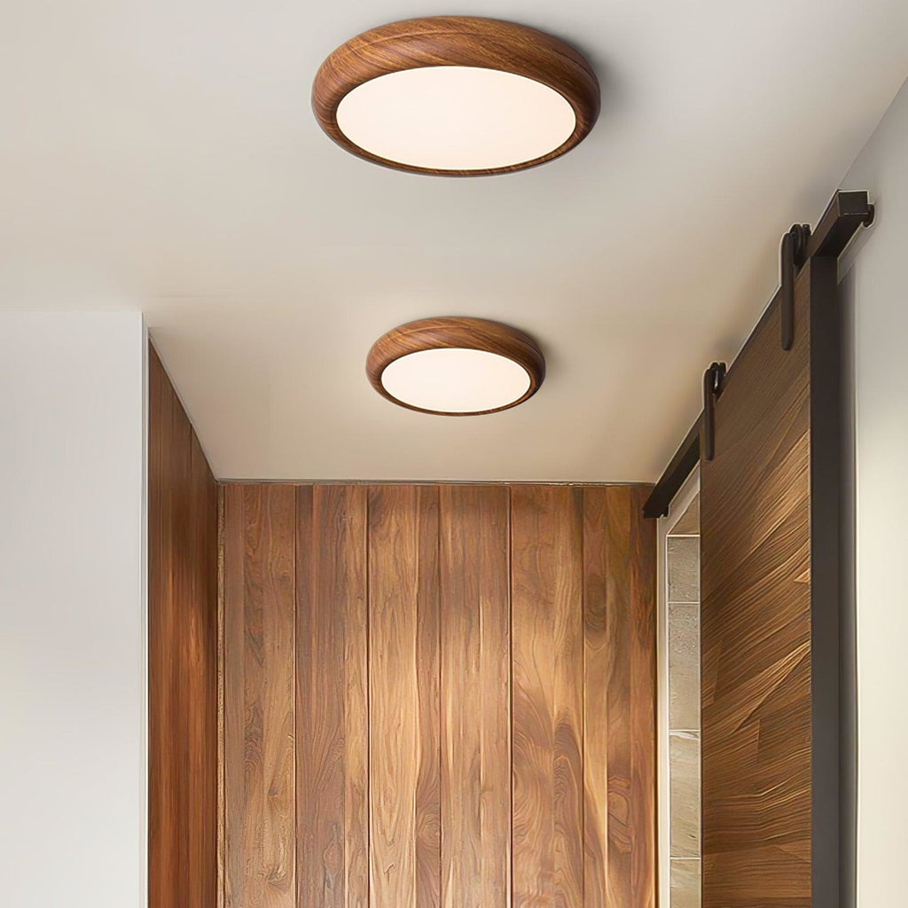 Modern Wood Flush Mount Ceiling Light for Living Room — Harbor Light Co.