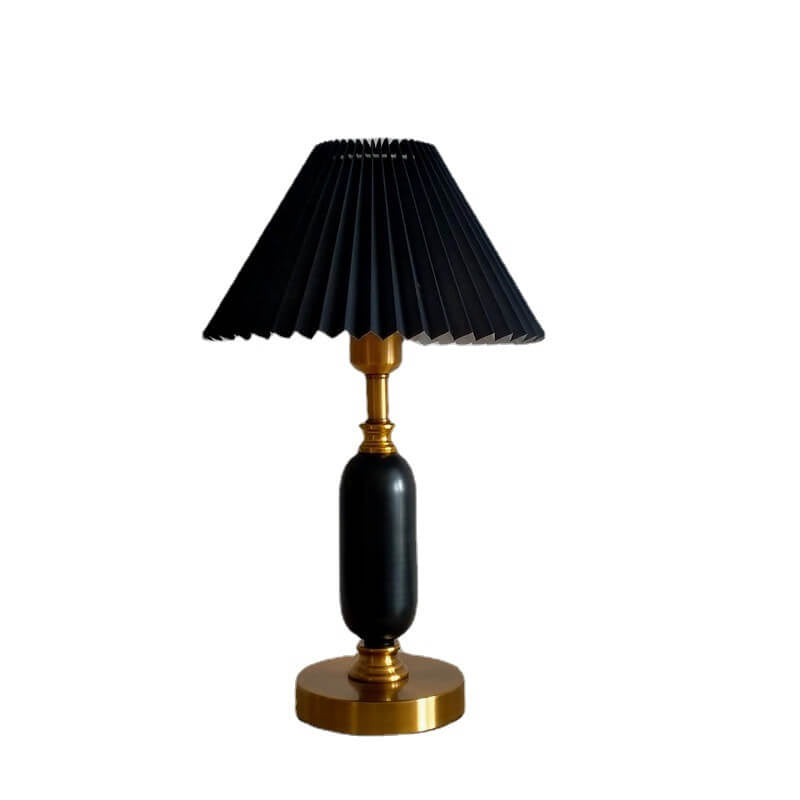 Retro Pleated Metal Table Lamp for Living Room and Bedroom — Harbor Light Co.