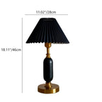 Retro Pleated Metal Table Lamp for Living Room and Bedroom — Harbor Light Co.