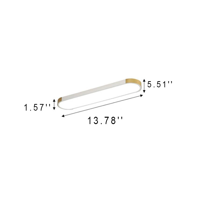 Modern Linear Metal Flush Mount Ceiling Light With Dimmable Remote — Harbor Light Co.