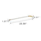 Modern Linear Metal Flush Mount Ceiling Light With Dimmable Remote — Harbor Light Co.