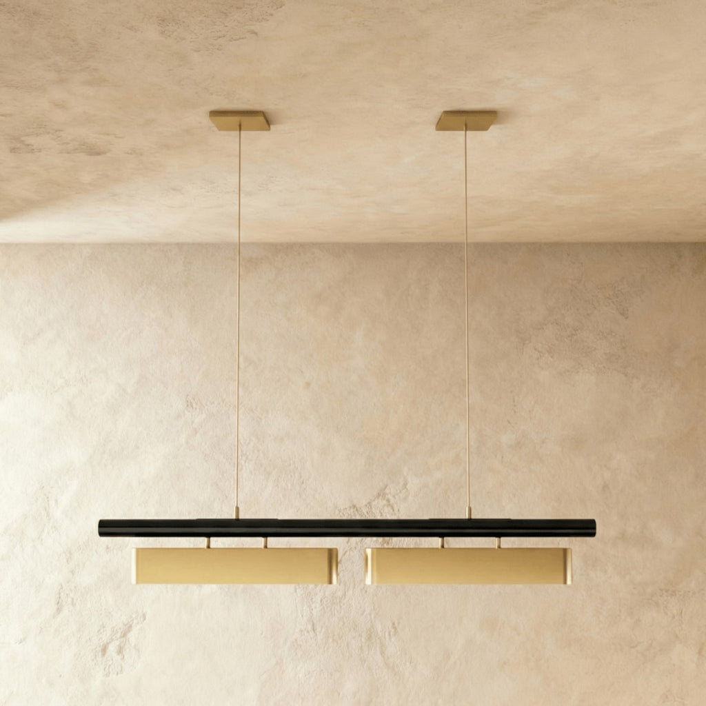 Modern Stainless Steel Linear Chandelier for Dining Room — Harbor Light Co.