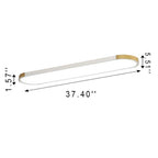 Modern Linear Metal Flush Mount Ceiling Light With Dimmable Remote — Harbor Light Co.