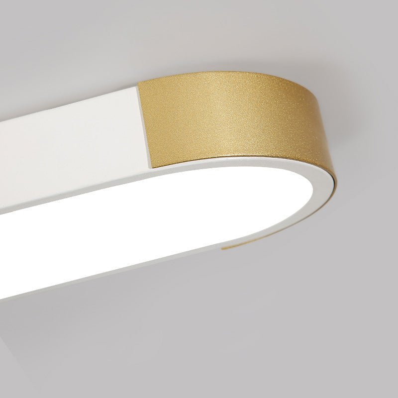 Modern Linear Metal Flush Mount Ceiling Light With Dimmable Remote — Harbor Light Co.
