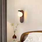 Scandinavian Wood Globe Wall Sconce