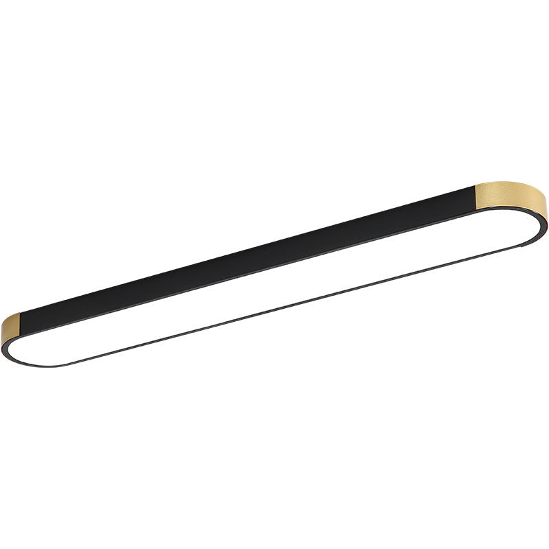 Modern Linear Metal Flush Mount Ceiling Light With Dimmable Remote — Harbor Light Co.