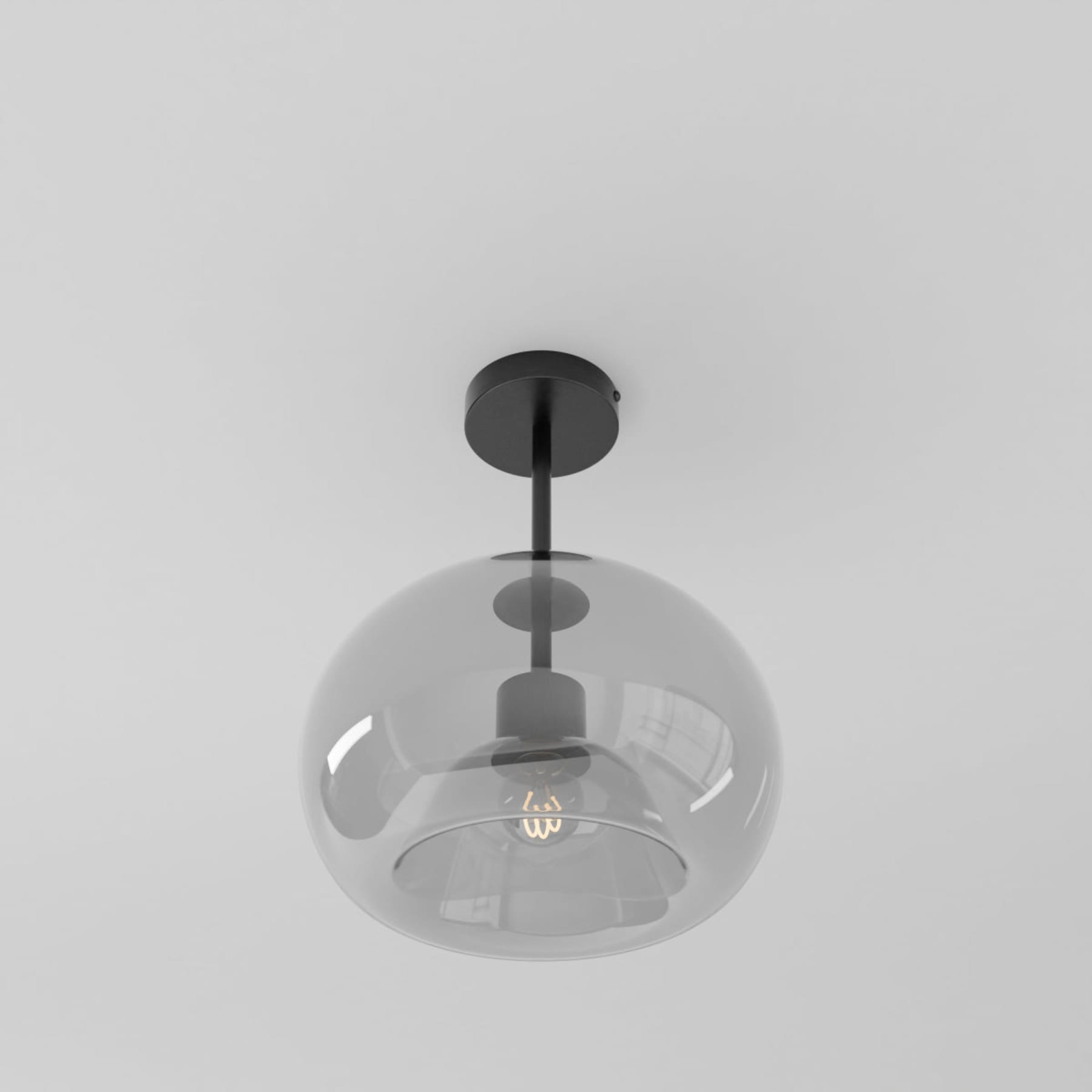 Modern Glass Semi-Flush Mount Ceiling Light for Living Room — Harbor Light Co.
