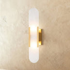 Modern Brass Wall Light With Warm LED Glow in L10" (L3.9 cm) x H19.6"(50cm) — Harbor Light Co.