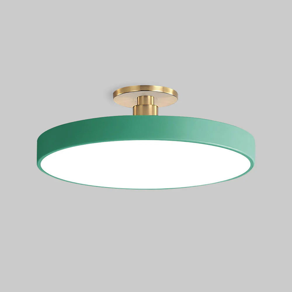 Modern Circular Semi Flush Mount LED Ceiling Light