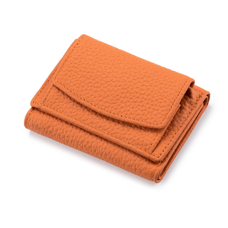 Small RFID Blocking Wallet for Women Soft PU Leather Trifold Mini Wallet with Coin Pocket Card Holder and Snap Closure