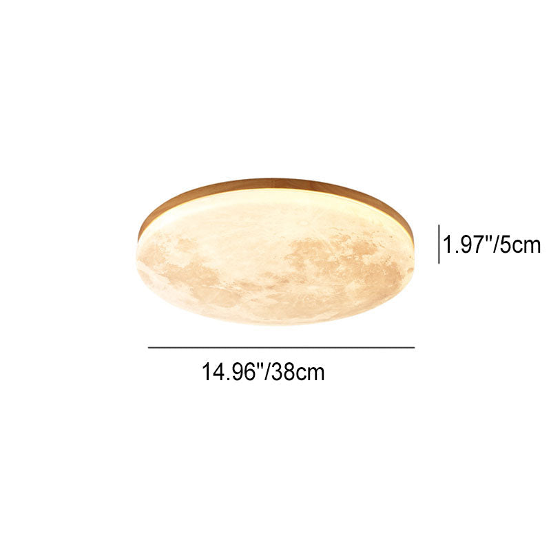 Modern Wood Flush Mount Ceiling Light With LED Bulbs For Bedroom — Harbor Light Co.