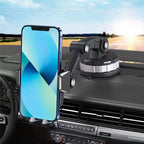 Car Phone Mount Dashboard Windshield Suction Cup Phone Holder with Telescopic Arm and Rotating Ball Joint