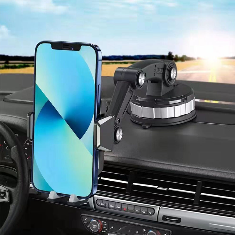 Car Phone Mount Dashboard Windshield Suction Cup Phone Holder with Telescopic Arm and Rotating Ball Joint