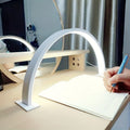 Crescent Moon LED Desk Lamp USB Powered Dimmable Metal Arc Lamp with Adjustable Color Temperature for Home Office and Nail Art