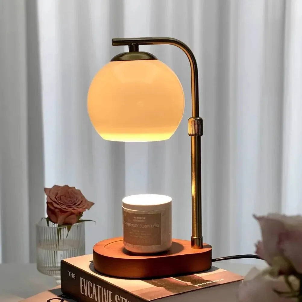 Modern Wood and Glass Table Lamp for Living Room and Bedroom — Harbor Light Co.