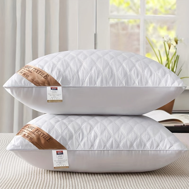 Hotel Quality Bed Pillow with Washable Cover Polyester Fiber Fill Shape Retaining Pillow for Back Side and Stomach Sleepers
