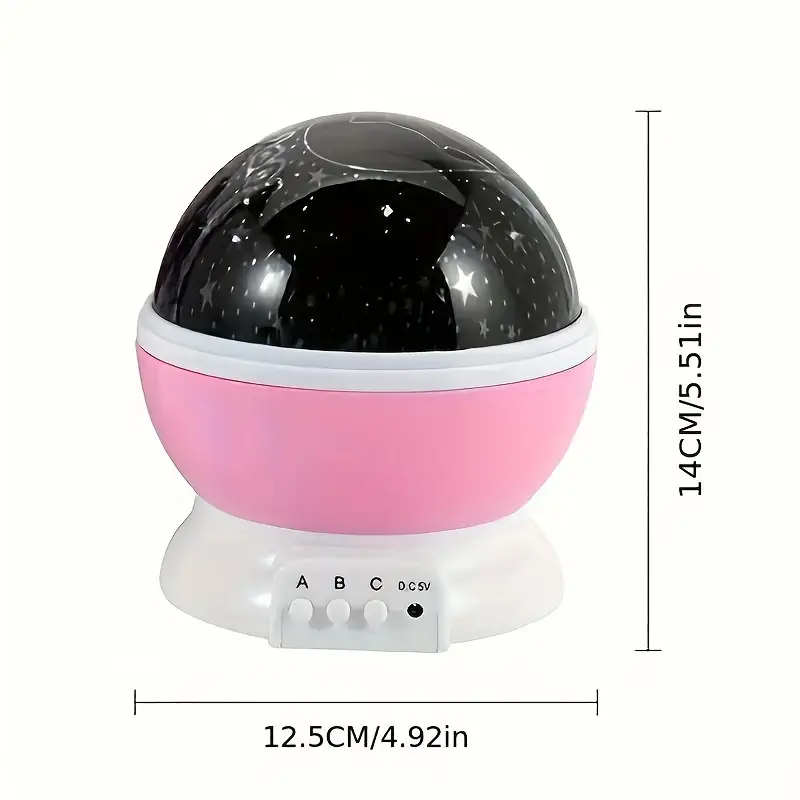 Star Projector Night Table Lamp with Rotating Dome