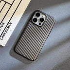 Slim Shockproof iPhone Case Ultra Thin Protective Cover with Raised Edges Fingerprint Resistant Ribbed Design Wireless Charging Compatible