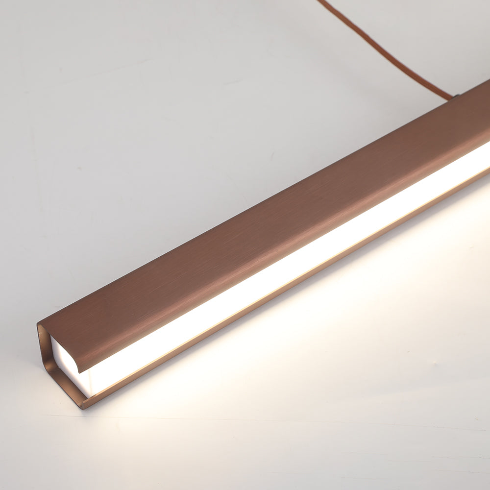 Modern Linear Pendant Light Bar with Integrated LED Light