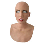 Realistic Latex Mask Full Head Halloween Costume Mask for Adults with Lifelike Detail for Cosplay Masquerade and Themed Parties