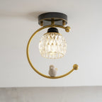 Modern Brass Semi-Flush Ceiling Light for Living Room — Harbor Light Co.