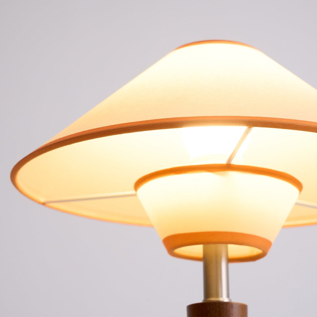 Retro Wood Table Lamp With Fabric Shade for Living Room — Harbor Light Co.