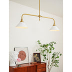 Modern Brass Pendant Light With Ceramic Shades for Dining Room — Harbor Light Co.