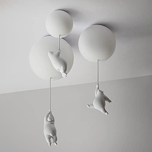 Balloon Globe Ceiling Light with Bear Pull Cord