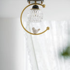 Modern Brass Semi-Flush Ceiling Light for Living Room — Harbor Light Co.