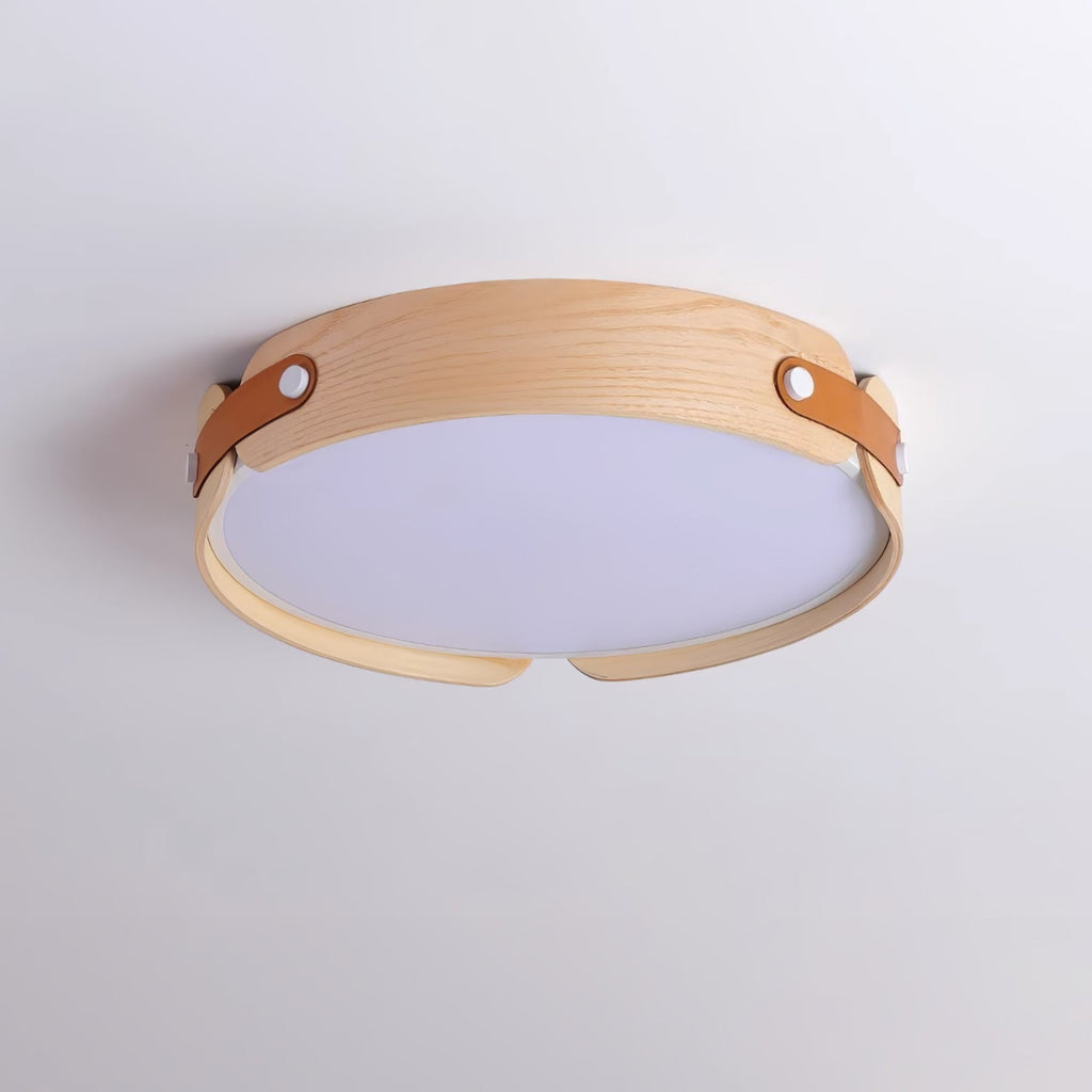 Scandinavian Wood Flush Mount Ceiling Light for Living Room — Harbor Light Co.