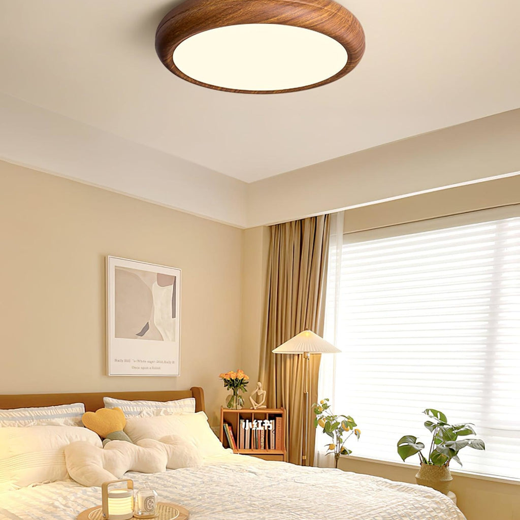 Modern Wood Flush Mount Ceiling Light for Living Room — Harbor Light Co.