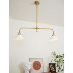Modern Brass Pendant Light With Ceramic Shades for Dining Room — Harbor Light Co.