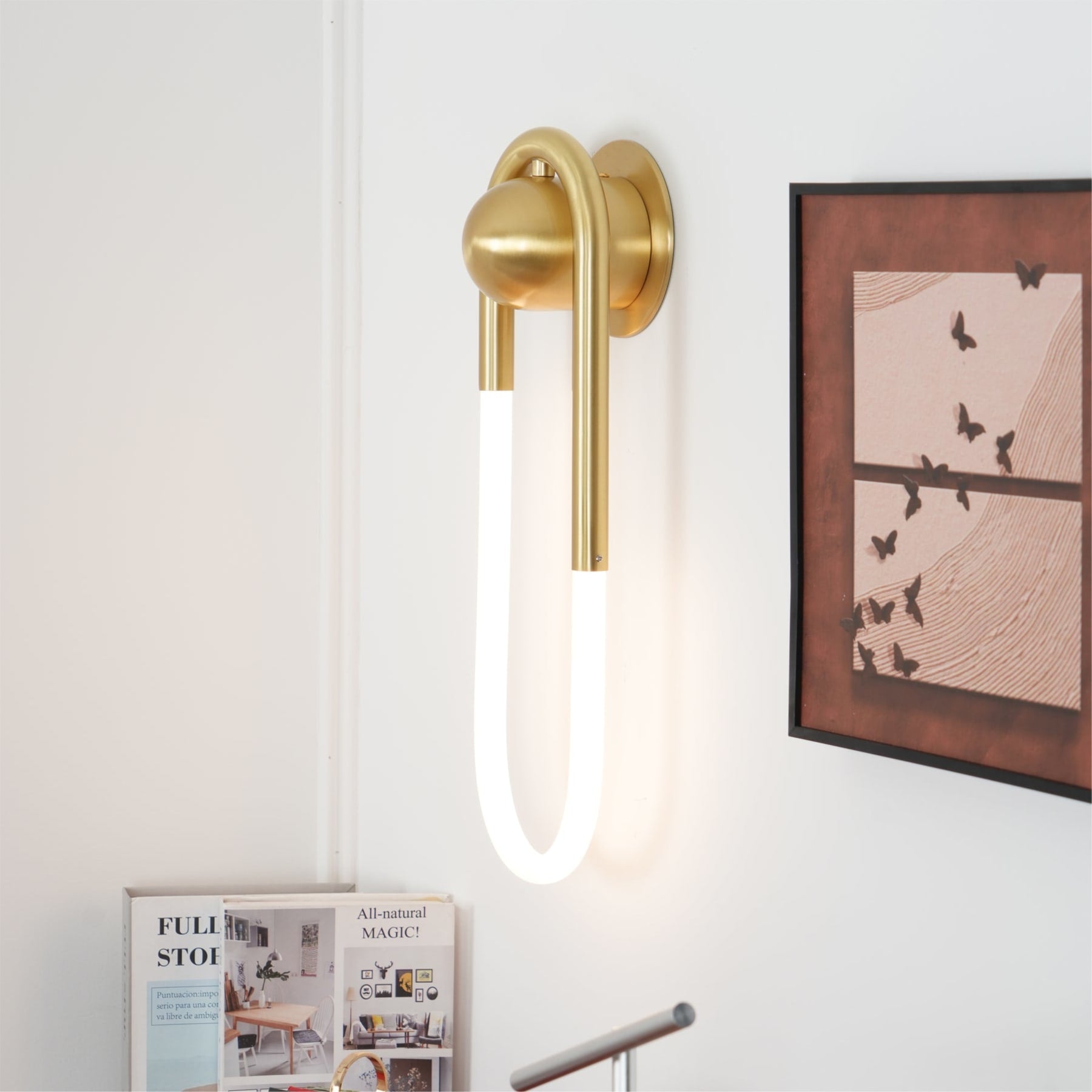 Modern Brass Wall Light for Living Room and Bedroom — Harbor Light Co.