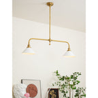 Modern Brass Pendant Light With Ceramic Shades for Dining Room — Harbor Light Co.