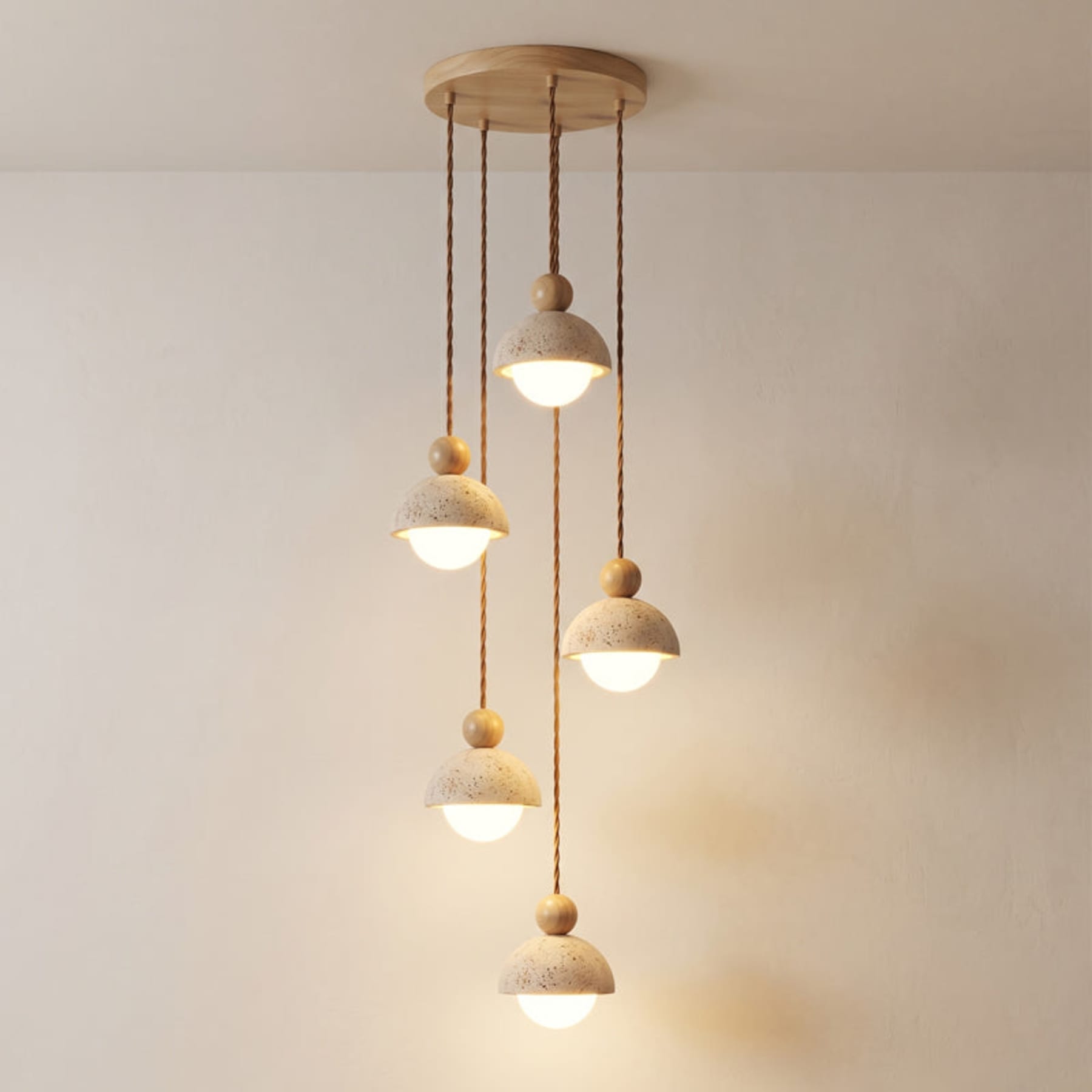 Modern Travertine Stone Pendant Light for Dining Room — Harbor Light Co.