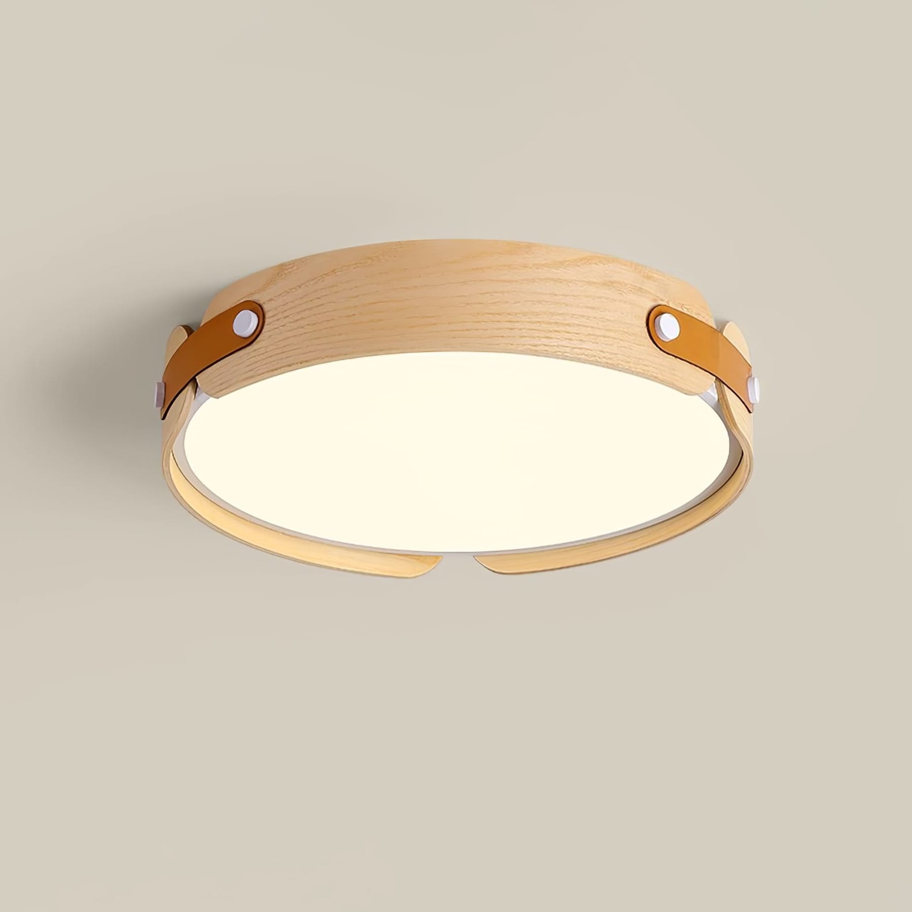 Scandinavian Wood Flush Mount Ceiling Light for Living Room — Harbor Light Co.