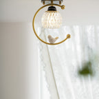 Modern Brass Semi-Flush Ceiling Light for Living Room — Harbor Light Co.