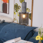 Industrial Wrought Iron Concrete Pendant Light With Warm LED Glow — Harbor Light Co.