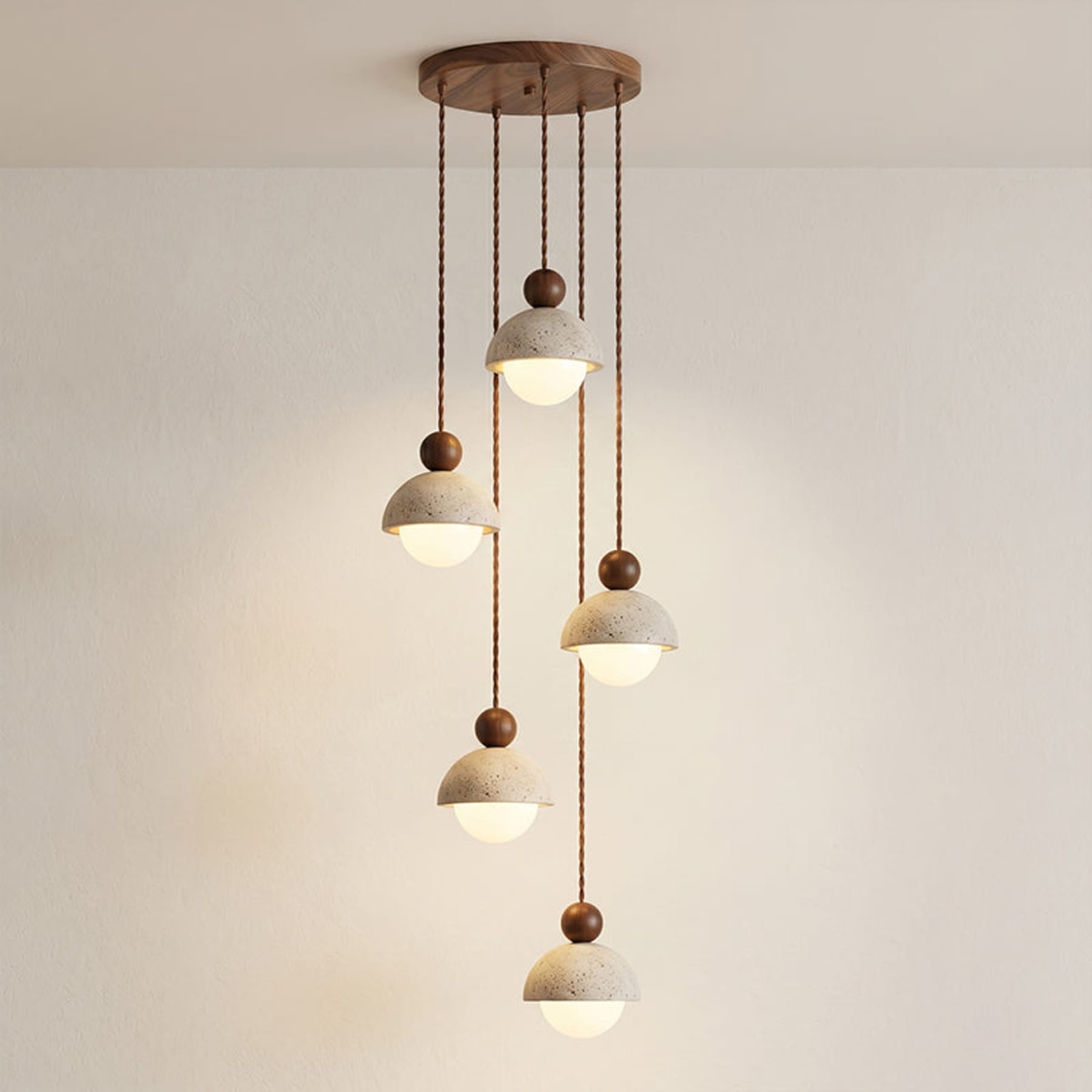 Modern Travertine Stone Pendant Light for Dining Room — Harbor Light Co.