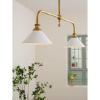 Modern Brass Pendant Light With Ceramic Shades for Dining Room — Harbor Light Co.
